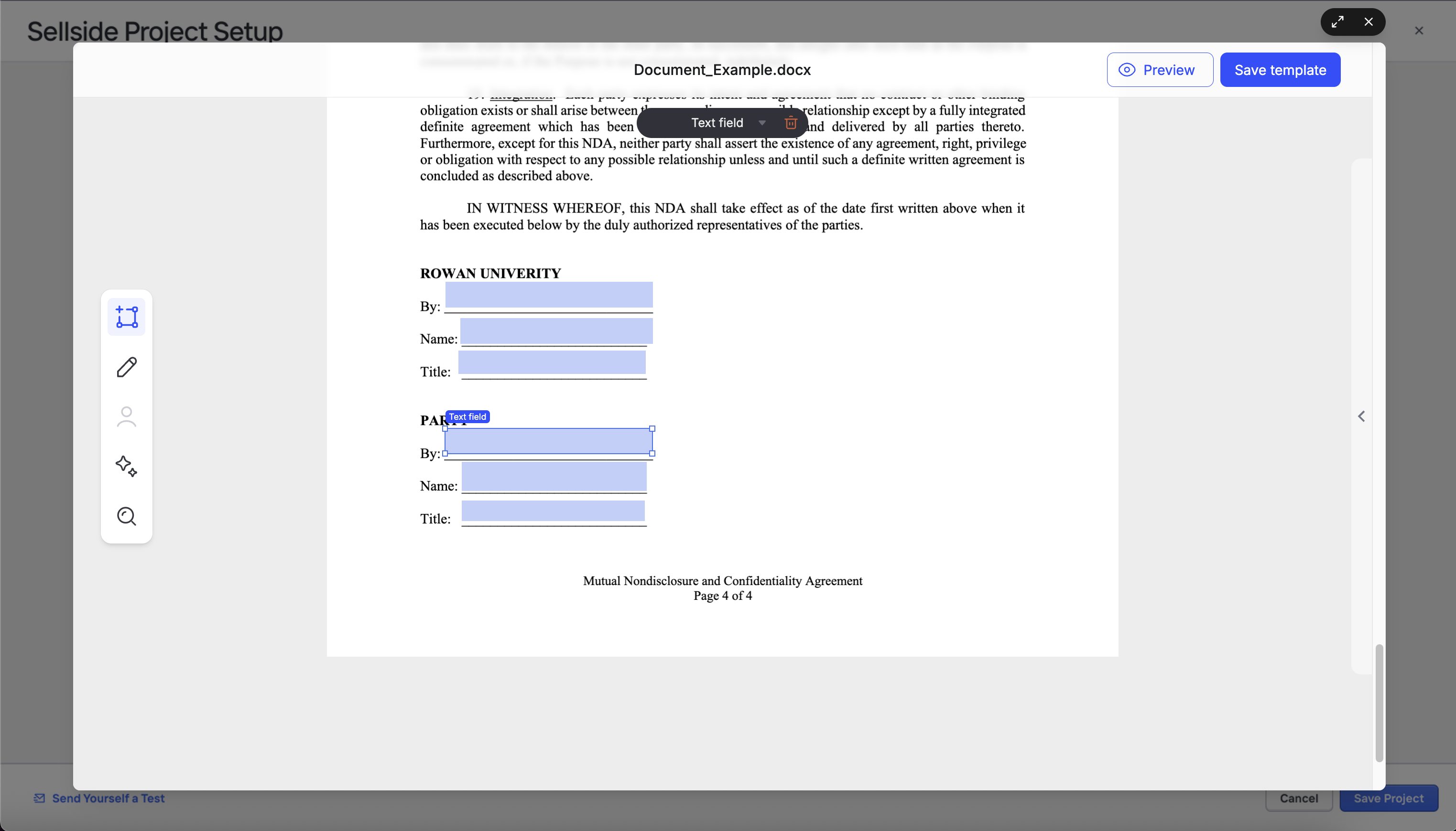 Embedded editing